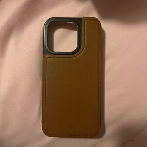 Apple iPhone 15 Pro Leather Wallet Phone Case - Brown